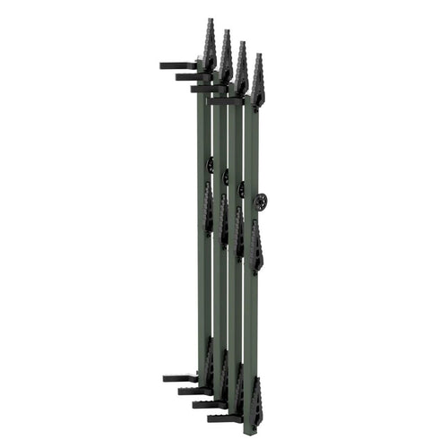 Single-Step NOVIX Tree Climbing Sticks (4 Pack) - 32” Aluminum Climbing Sticks w/VersaStraps - Tree Stand Climbing Sticks. Level on Crooked Trees for treestand Hunting - Made in USA - OD Green