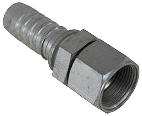 GlobalSpiral Couplings Gates 20GS-20FJX, Female JIC 37° Flare Swivel, Zinc Plated Carbon Steel, 5.29", 1 1/4" ID
