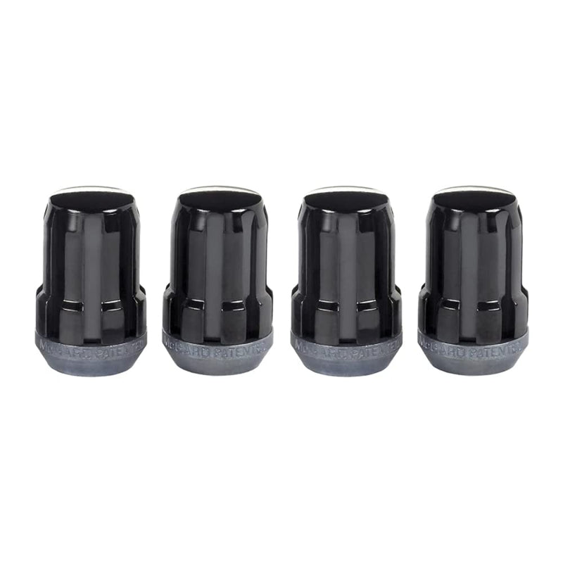 SplineDrive McGard Lug Nut (Cone Seat) M12X1.5 / 1.24in. Length (4-Pack) - Black (Req. Tool)