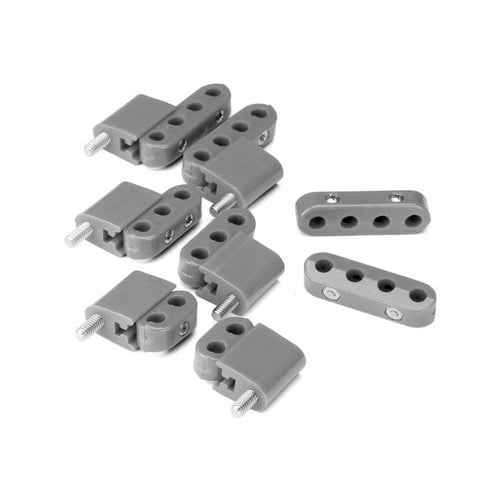Vertical Wire Separator Smoothie KIT for 7-8mm Plug Wires, 6 Brackets, 2 2-Place, 2 3-Place, and 4 4-Place SEPARATORS, Gray