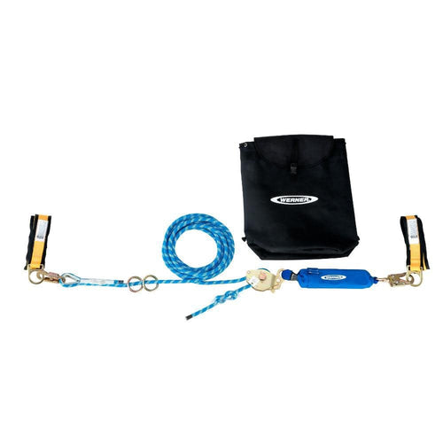 60 Ft Werner 2-Man Rope Horizontal Lifeline System Cross-Arm Strap