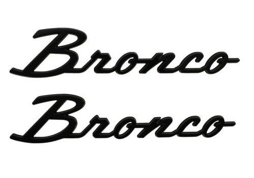 2021+ Ford Performance 'Bronco' Script Fender Emblem Kit - Gloss Black