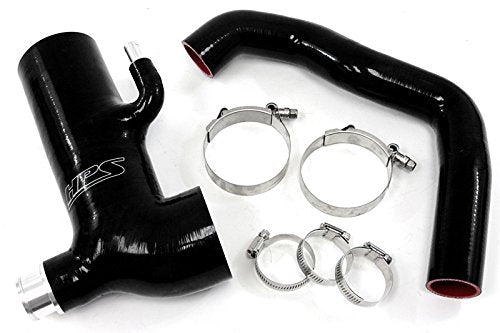 Black HPS 57-1293-BLK-1 Silicone Air Intake Hose (Post MAF with Sound Tube)