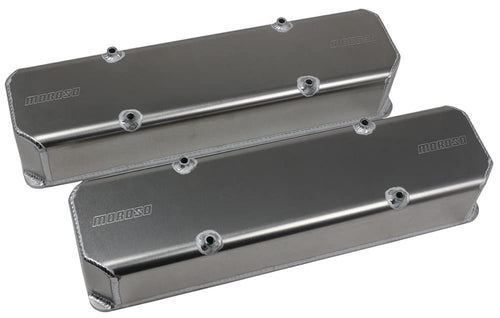 Moroso Fabricated Aluminum 68321 Valve Covers, Fits Small Block Chevy 10, 13, 18, 23 Degree Heads