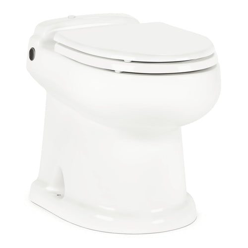 Dometic MasterFlush 8740 - Macerator Powerful Toilet with Two Flush Options - Electronic Flush Handle with Chrome Finish for RV, Camper or Trailer