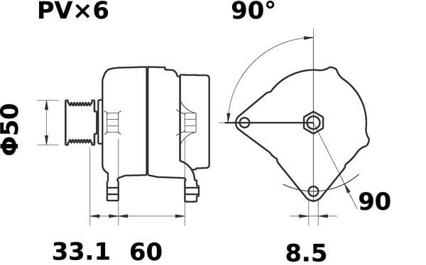 Starter Mahle - MS130