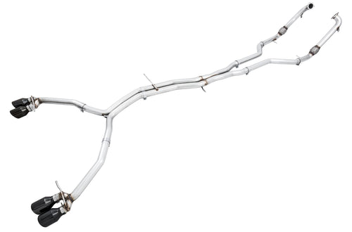 AWE Tuning Track Edition Audi B9 S4 Exhaust - Non-Resonated (Black 102mm Tips) - 3010-43048