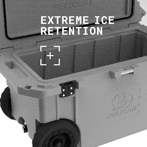 80 Quart Pelican Elite Cooler with Wheels (Dark Grey/Black)