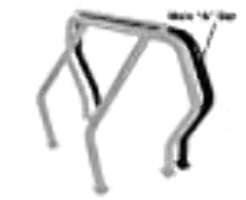 Go Rhino Additional Bar Bed Bar Component - "A" | Mild Steel, Black | 90001B