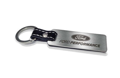 M-1800-FP Ford Performance Stainless Steel & Carbon Fiber Keychain Key Ring