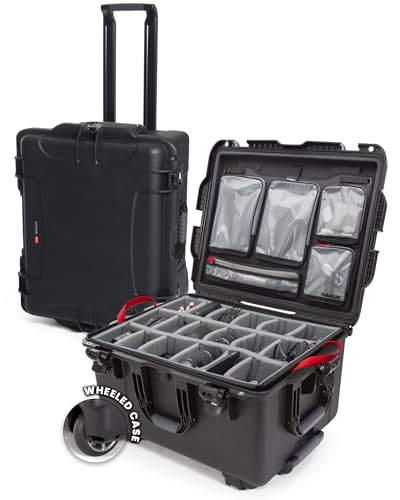 NANUK Pro Photo Kit 960 – Waterproof Travel Camera Hard Case with Padded Dividers and Wheels, 25.4” x 20” x 14.5” Dustproof and Impact-Resistant, Ideal for Heavy Loads – Black