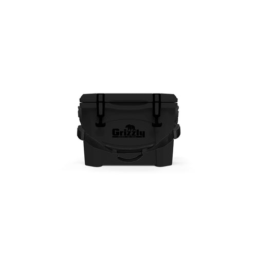 15 Cooler Grizzly, 15 qt Ice Chest Durable Rotomolded Insulated, Made in USA, Warranty for Life, for Beach Boat Camping Fishing Hunting, G15, Blackout