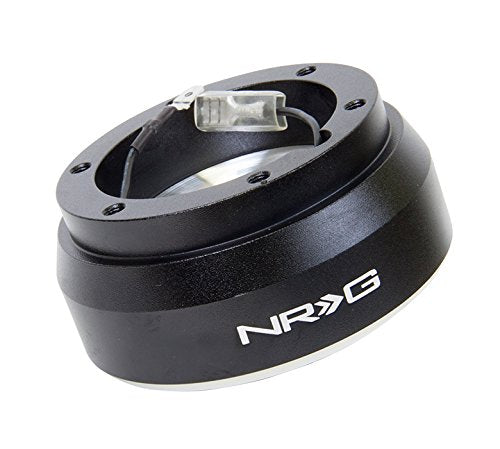 NRG Innovations Steering Wheel NRG-SRK-181H Quick Release Short Hub Adapter, 6x70mm Bolt Pattern, Retain Horn & Turn Signals, Black Body