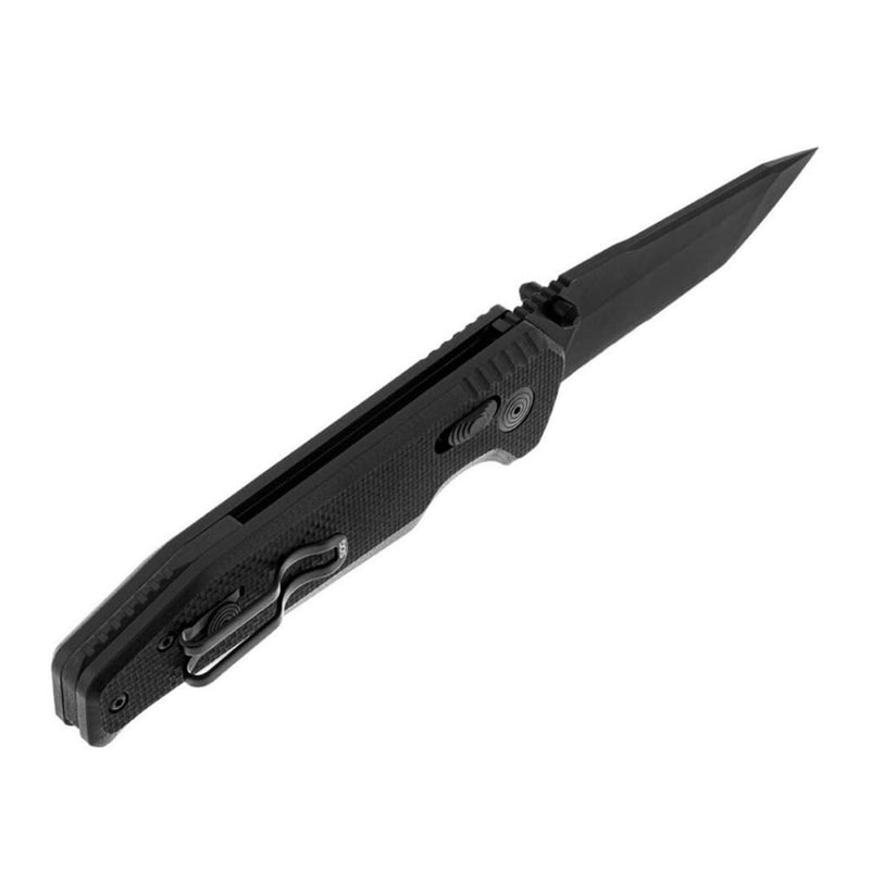 SOG VISION XR Professional CTS XHP Stainless Steel Ambidextrous Folding Knives | Single-Handed Opening | XR Lock, Black, Partially Serrated