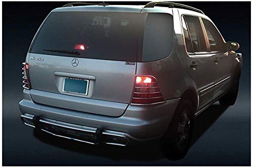 Rear Bumper Guard Black Horse Double Tube Stainless Steel Compatible with 2008-2012 Mercedes-Benz GL500-8BA20SS