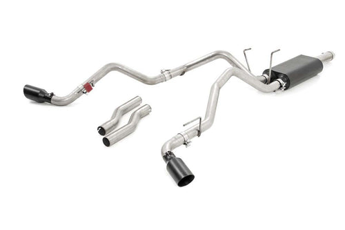 Rough Country Dual Stainless Cat-Back Exhaust for Ram 1500 (2009-2018) 4.7L & 5.7L V8 Engine - Performance Tuned, Aggressive Growl