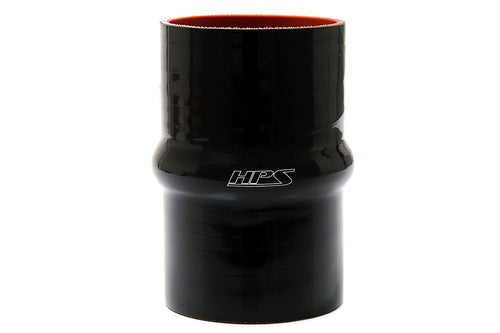 HPS Silicone High Temperature HTSHC-350-L4-BLK 4-ply Reinforced Straight Hump Coupler Hose, 35 PSI Maximum Pressure, 4" Length, 3.5" ID, Black