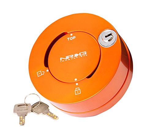 6-Holes Patterns Style NRG Innovations Steering Wheel Quick Release Short Hub Adapter, Quick Lock w/Keys, Orange, NRG-SRK-101OR