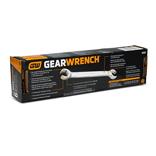 6 Pc. GEARWRENCH Flare Nut Wrench Set, SAE - 81907