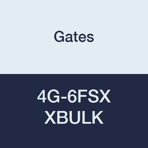 Gates XBULK 4G-6FSX MegaCrimp Couplings, Female SAE 45 Flare Swivel, Zinc Plated Carbon Steel, 2.31", 1/4" ID (Pack of 50)