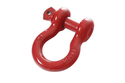Recovery Shackle Overland Vehicle Systems 3/4" 4.75 Ton - Red Two Stage Powder Coat Finish - Universal Fitment - Used for Automotive Recovery and Towing