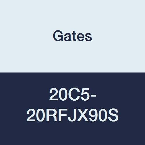 Gates Field Attachable 20C5-20RFJX90S for C5C, C5D and C5M Hose, Female JIC 37 Flare Swivel, 90 Bent Tube, Steel, 1 1/8" ID
