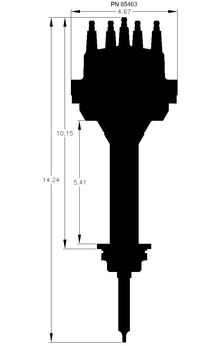 Small Diameter MSD Pro-Billet Distributor Black 85463