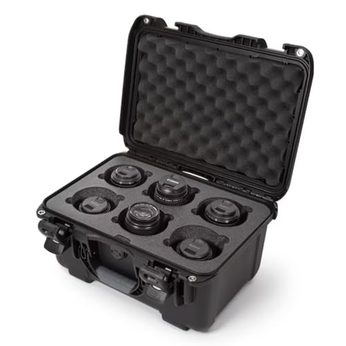 Waterproof Nanuk 918 Hard Case with Custom Foam Insert for 6 Lenses - Black