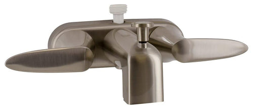 4" Faucet Valterra W/Shower D-Spud Brushed Nickel 2-Lever Handle Tub