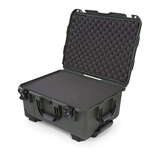 NANUK Waterproof Hard Case 950 with Wheels and Foam Insert, Olive