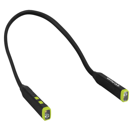 W2687 Performance Tool 400+LM Li-Ion Neck Light: 2 Flex Adjustable Lighted Ends, Spotlight and Multi-Color Ambient Modes, 650mAH, 3 Hour Operation, 19.5-in Length, USB-C, Hands-Free, Black