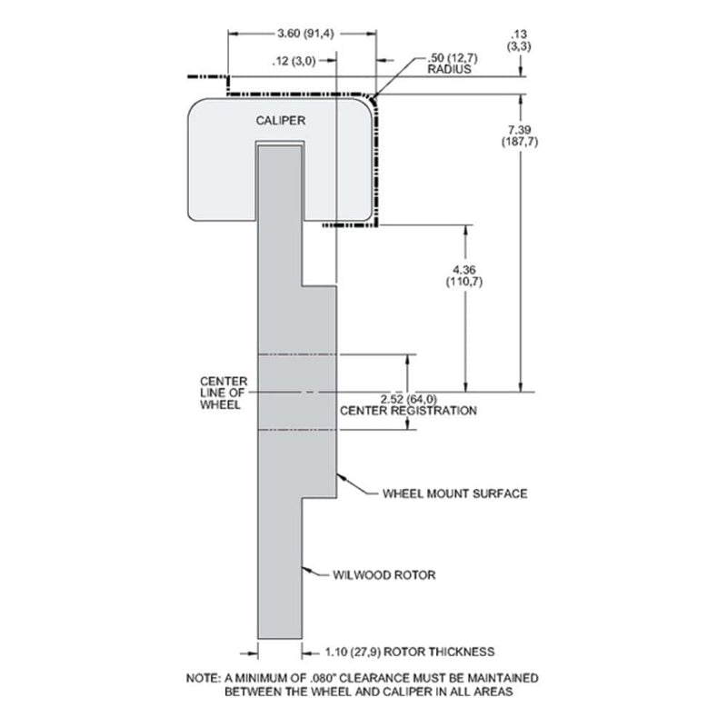 Front Hat Kit FNSL6R,12.88", Drilled