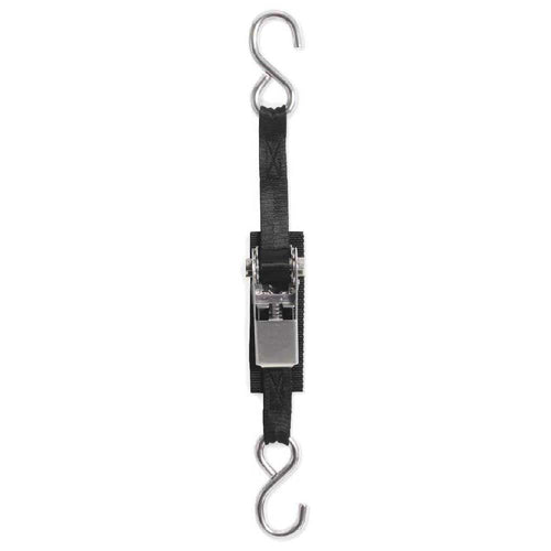 Stainless Steel BoatBuckle Ratchet Gunwale Tie-Down, 1-Inch x 18-Feet