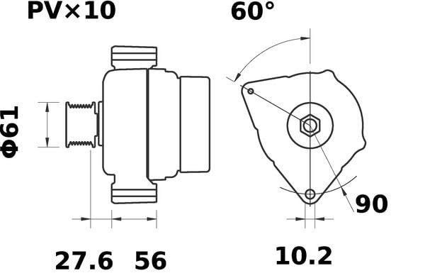 Eorig Mahle Grinding MG 30 Alternator