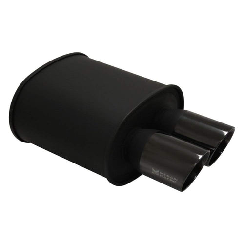 Megan Racing MR-MU-MBC-2 2.5" Black Chrome Muffler Black Coated Inlet (with 3.5" Tip)