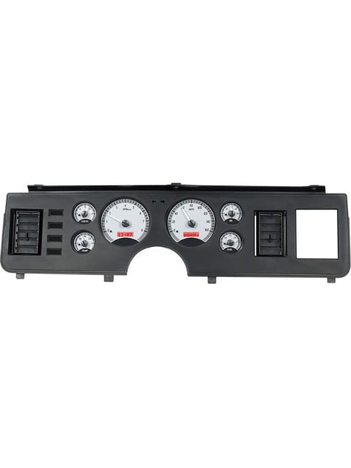 Dakota Digital VHX-79F-MUS-S-R 79-86 Ford Mustang Analog Dash Gauge Silver Alloy Red