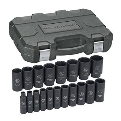 1/2 Dr 19 Pc. SAE Deep Impact Socket Set