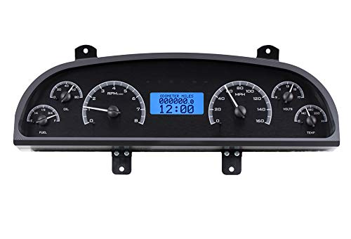 Black Alloy Style Face w/Blue Display Compatible with 1994-96 Chevy Caprice/Impala SS VHX System
