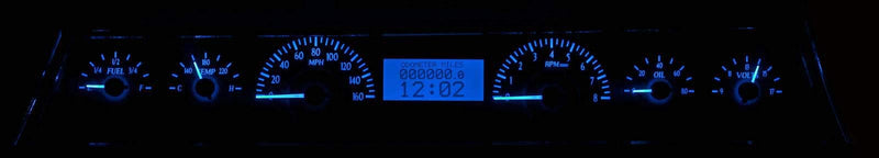 Chevy Chevelle VHX System, Silver Face - Blue Display 1966-67