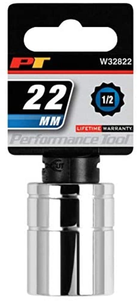 W32822 Performance Tool 1/2 Drive 12-Point Socket, 22mm