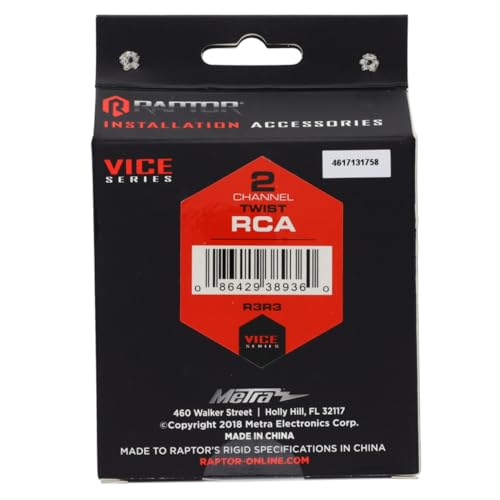 Vice Series RCA - 3Ft Coax 2 Channel RCA - RAPTOR (R3R3)