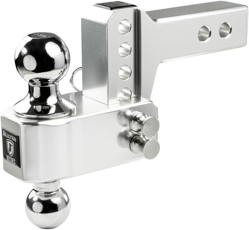 2.0" BulletProof Hitches Aluminum Trailer Hitch (14,000 lb. Rating) - Adjustable Hitch with 2" Drop/Rise and 2" & 2-5/16" Dual Ball - Corrosion-Resistant Tow Hitch