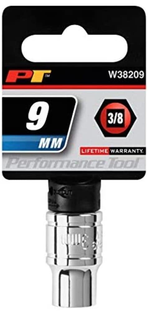 W38209 Performance Tool 3/8-Inch Drive 6-Point Socket, 9mm
