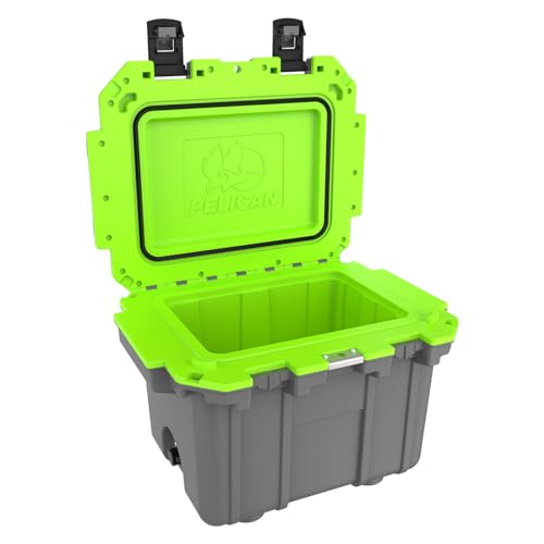 30 Quart Pelican Elite Cooler (Dark Grey/Green)
