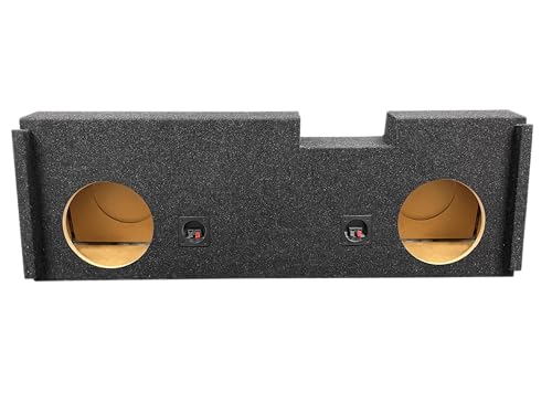 Atrend Bbox Dual 12" Sealed Carpeted Subwoofer Enclosure A184-12CP - Fits 2007 - 2020 Chevrolet/GMC Silverado/Sierra Crew Cab, Charcoal