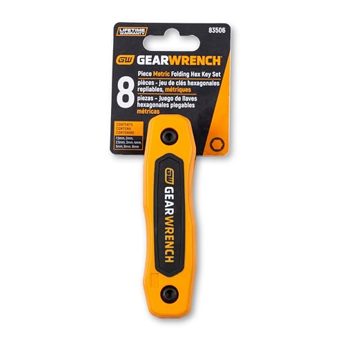 8 Piece GEARWRENCH Metric Folding Hex Key Set - 83506