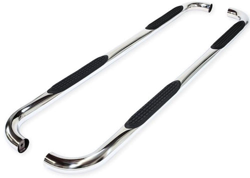 TrailFX Nerf Bars 2021-2025 Fits Ford Bronco Sport Polished 3 Inch Round Bent Stainless Steel with Step Pads Rocker Panel Mount Running Boards with Mounting Hardware TrailFX A0065S