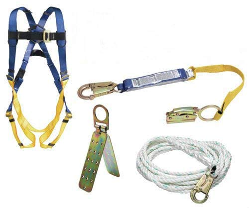 50-Foot Werner K111201 Roofing Kit, Basic, Pass-Thru Buckle Harness, 1per Pack