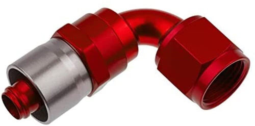 7090-10-3 Redhorse Performance Crimp Style Hose End (Red), 1 Pack