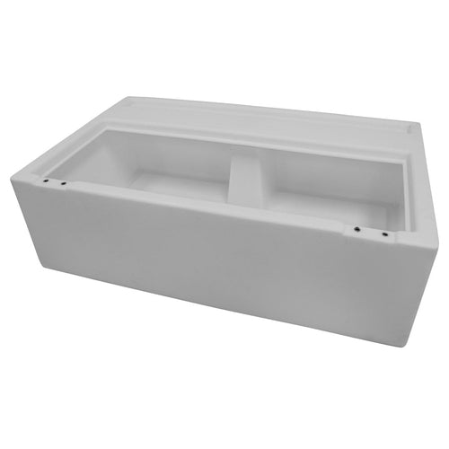 DLX Series Wise 8WD100-1B-204 37" Pontoon Bench Seat - Base Only - White